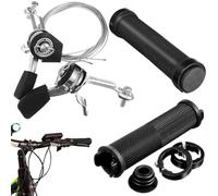NUOBESTY Set de Levier de Vitesse et Poignées de Vélo en Aluminium Noir, Pièces de Remplacement pour Mountain Bike et Vélo Droit avec Accessoires Professionnels