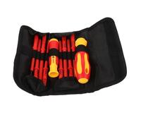 NUOBESTY Set De Tournevis Isolés Pour Électricien Outils Électriques Avec Pochette De Rangement Tournevis Plat Et Antidérapants Pour Réparations Domestiques