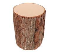 NUOBESTY Socle Décoratif de Souche d'arbre Réaliste en Bois Support Rustique 15 CM de Diamètre X 20 CM de Hauteur Porte-Bougie Chauffe-Plat Léger pour Décoration Noël Mariage et