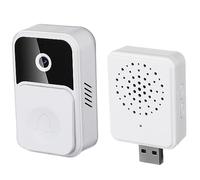 NUOBESTY Sonnette Vidéo Sans Fil Pour La Maison Kit De Sonnette Sonnette Puissante Sonnette Sans Fil Sonnette Portable Kit De Sonnette En Plastique Blanc
