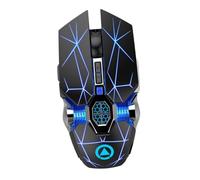 NUOBESTY Souris Silencieuse sans Fil Rechargeable Accessoire Informatique Compatible avec Ordinateurs De Bureau Et Portables Lampe à Couleurs Design