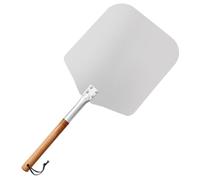 NUOBESTY Spatule à Pizza en Aluminium avec Manche en Bois Pelle à Pizza Résistante pour Cuisson au Four Outil de Découpe Polyvalent pour Pizzeria Cuisine Domestique