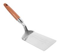 NUOBESTY Spatule à Steak en Acier Inoxydable Manche en Bois Spatule Cuisine Multifonction Pelle à Frire Résistante à la Corrosion pour Barbecue Pizza et Wok Facile à Nettoyer Poignée