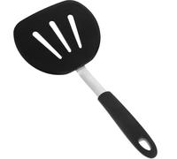 NUOBESTY Spatule Cuisine en Silicone Flexible Noire, Résistante à Haute Température, Spatule Multifonction pour Wok, Ustensile Réutilisable pour Friture et Usage Quotidien, Accessoire