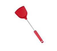 NUOBESTY Spatule de Cuisine Silicone Résistant Chaleur Antiadhésive Ergonomique Ustensile Indispensable pour Batterie de Cuisine à Domicile Rouge