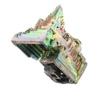 NUOBESTY Spécimen Cristal de Bismuth Irrégulier 40G Minéral Cristallin Naturel pour Décoration Intérieure Ornement de Bureau et Maison Pierre Décorative Unique et Rare