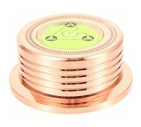 NUOBESTY Stabilisateur D'aluminium Alliage de Disque pour Platine Vinyle | Améliore la Qualité Sonore, Maintien du Niveau, Anti-vibration, Stabilisation de Fréquence, Couleur Or