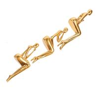 NUOBESTY Statue de Penseur en Résine Abstraite Lot de 3 Sculptures Décoratives Nordiques pour Salon Bureau et Chambre Figurines D’Art Minimaliste pour Décoration Intérieure Moderne