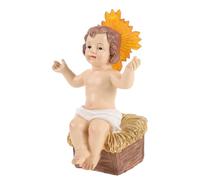 NUOBESTY Statue en Résine, Figurine Lumineuse Décorative Peinte à Main | Ornement de Foi pour Crèche de Noël, Salon Chrétien, Autel, Collection Spirituelle