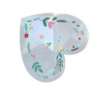 NUOBESTY Sticker Fenêtre Autocollant Cœur Transparent Prismatique Décoratif Attrape-soleil Auto-adhésif Facile à Poser Décoration Vitres Élégante et Fonctionnelle pour Intérieur