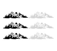 NUOBESTY Stickers Décoratifs Voiture 6 Pièces Autocollants Montagne Forêt Coucher de Soleil pour Carrosserie Compatible Camions et Voitures