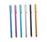 NUOBESTY Stylet pour Écran Tactile Capacitif 6pcs en Alliage Cuivre Aluminium, Stylo Numérique Résistant pour Téléphone et Tablette Pointe Détachable et Sensibilité Élevée Plusieurs Styles