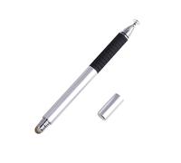 NUOBESTY Stylet Tactile Argenté avec Embout Disque Et Fibre Stylo Capacitif pour Tablettes Et Téléphones Portables Précision pour Écrans Tactiles
