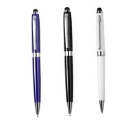 NUOBESTY Stylets Capacitifs Multifonctions 3 Pièces pour Écran Tactile, Taille Compacte, Métal Solide, pour Smartphone Et Tablette, Usage Mobile, Coloris Blanc Bleu Noir