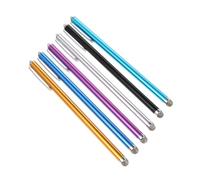 NUOBESTY Stylets Capacitifs Universels 6 Pcs pour Tablette et Téléphone, Stylo Tactile Haute Sensibilité, Tête en Fibre Amovible, Longueur Prolongée, Usage Professionnel, Style Aléatoire