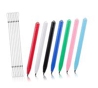 NUOBESTY Stylets pour Écran LCD et Tablette Tactile, Lot de 7 Pièces avec Cordons Élastiques Noirs, Accessoires Légers et Ergonomiques pour Dessin et Écriture Digitale, Usage Polyvalent