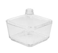 NUOBESTY Sucrier en Verre Transparent avec Couvercle - Récipient à Sucre Carré 1 Pièce - Bocal de Conservation pour Café et Thé - Accessoire Pratique et Décoratif pour Bureau Cuisine