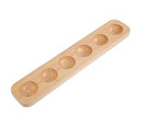 NUOBESTY Support à Œufs en Bois 6 Cases pour Réfrigérateur et Plan de Travail, Gestion des Œufs Charme Rustique et Manipulation Hygiénique
