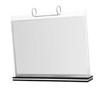 NUOBESTY Support de Menu Horizontal Plastique Transparent Porte Documents Stable avec Flip à Anneaux Présentoir Polyvalent pour Restaurant Bureau et Conférence