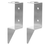 NUOBESTY Support de Pluviomètre Inoxydable 2 Pièces Piquet de Fixation Sol, Support Mural Clôture, Diamètre 1,8 Cm, Robuste et Résistant aux Intempéries, Accessoire Jardin Extérieur