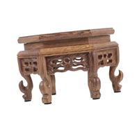 NUOBESTY Support de Vase Bois pour Décoration Intérieure Socle Hexagonal Bois Massif pour Pots de Fleurs Présentoir Artisanat Base de Tablette Élégante et Stable pour Plantes et Objets