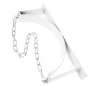 NUOBESTY Support Mural en Acier pour Bouteille de Gaz Propane, Fixation Murale Blanche pour Bonbonne Unique, Chaîne Haute Résistance Antidérapante, Usage Industriel et Laboratoire, Support