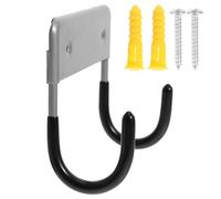 NUOBESTY Support Mural en Fer Gris pour Planche à Repasser Crochet Double Pratique et Pliable Cintre de Rangement Gain de Place pour Maison Accroche-Porte pour Organisation Maison