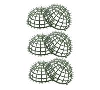 NUOBESTY Support pour Boules Topiaires 15 Cm en Plastique Vert Imitation Gazon, Lot de 3 Cages de Support pour Fleurs Artificielles, Porte-Composition pour Décoration Jardin, Mariage