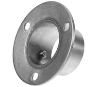 NUOBESTY Support pour Tringle à Vêtements en Acier Inoxydable 202 Bride Ronde Brossée 25 MM Pied de Poteau Lourd pour Penderie Installation Encastrée Accessoire Solide pour Rangement