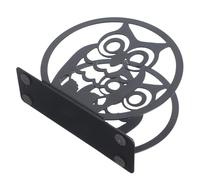 NUOBESTY Support Serviette Table Noir Métal Décoratif Porte-serviettes Hibou Design Moderne Rangement Pratique pour Cuisine Restaurant Bureau et Salon