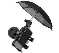 NUOBESTY Support Téléphone pour Vélo Électrique avec Parapluie, Montage sur Guidon en Abs et Silicone, Réglable pour Navigation Cycliste, Porte-téléphone Étanche Polyvalent pour VTT et