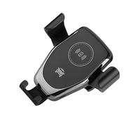 NUOBESTY Support Téléphone Voiture sans Fil avec Fixation Clip Flexible pour Aération Rotation Ajustable Chargeur Rapide Smartphone sans Câble Compatible Navigation et Rack Voiture