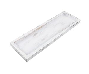 NUOBESTY Table Rustique À Bords Relevés, Rectangulaire, Étroite, pour Salle De Bain, Coin Café, Cuisine, Plateau À Bougies, Style Ferme, Décor Fromager, Plateau De Charcuterie