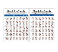 NUOBESTY Tableau D’accords de Mandoline en Papier, Schéma D’exercice | Guide D’apprentissage pour Étudiants et Débutants, Format Portable, Très Léger, Support Visuel Pratique