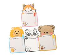 NUOBESTY Tableau Effaçable Double Face pour Garçon Fille Planche à Dessin Réutilisable avec Stylos et Cordes Tableau Mémo Cartoon pour et Peinture Couleurs Aléatoires