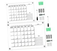 NUOBESTY Tableau Mémo Transparent Effaçable Acrylique Planificateur Hebdomadaire Réutilisable Accessoire pour Messages et Notes Maison ou Lot