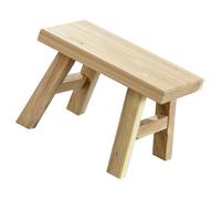NUOBESTY Tabouret en Bois Massif pour Garçon et Filles, Petit Siège Rectangulaire 26X13X19 CM, Marchepied Multifonction pour Tout-Petits, Usage Maison et Jardin, Finition Vernis