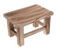 NUOBESTY Tabouret en Bois Massif pour Se Chausser Petit Tabouret Court Pieds Renforcés Couleur Léger Brûlé Siège Compact pour Adultes et Garçon et Filles Repose-Pieds Polyvalent pour