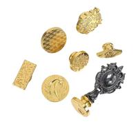 NUOBESTY Tampon à Cire Rétro en Métal Gris Noir K01d, Tête de Sceau Gravée, Kit 1 Pièce pour Sceller Enveloppes, Invitations Mariage et Décorations Vintage