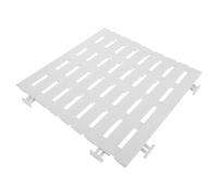 NUOBESTY Tapis de Sol Antidérapant en PVC pour Salle de Bain et Patio, Séchage Rapide et Facile à Nettoyer, pour Zones Humides et Sauna, Couleur Blanc