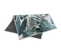 NUOBESTY Tapis de Sol Carré 40X60 CM en Feuille de Plantain Verte Tapis d'Intérieur Tropical Résistant pour Chambre et Salon Décor Naturel Été Motif Aquarelle Palmier