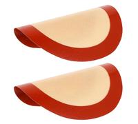 NUOBESTY Tapis Silicone Cuisson Rond 20 CM Lot de 2 Isolant Thermique Antiadhésif pour Micro-Ondes et Friteuse à Air Chaud