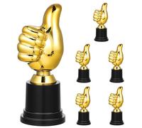 NUOBESTY Thumbs Up Lot de 6 Mini trophées en Plastique pour récompenses Sportives et Cadeaux de fête 12,7 cm