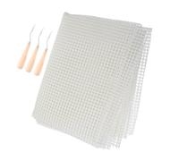 NUOBESTY Toile Vierge pour Crochet à Nœud Kit Aiguilles à Crocheter Tapis et Tapisseries Travaux Manuels Décoratifs Loisirs Créatifs Maille Polyvalente Découpez Bricolage Facile
