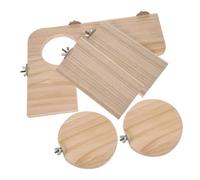NUOBESTY Tremplin Familial en Bois Massif, Planche à Sauter Délicate, Support Sauteur 5 Pièces, Dimensions Compactes, Usage Intérieur pour Écureuils, Hamsters, Chinchillas et Petits