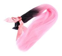 NUOBESTY Tresses de Casque Moto Décoratives Ventouse Amovible Ornement de Tresse Noir et Rose Accessoire Unisexe pour Décoration de Casque de Moto Taille Petite Accessoire pour Motards