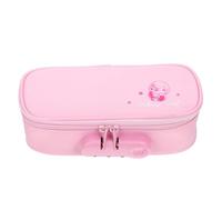 NUOBESTY Trousse à Crayons Grosse Capacité Rose en Oxford avec Poignée Facile à Prendre, Portable et Sécurisée par Code, pour Fournitures Scolaires des Étudiants