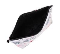 NUOBESTY Trousse de Maquillage Imperméable en Polyester Motif Floral, Légère et Portable, Rangement Quotidien Voyages
