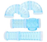 NUOBESTY Tunnel Labyrinthe Renfort à L'entrée pour Cage à Hamster en Plastique Bleu, Extension Modulable pour Gerbils et Petits Animaux