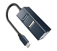 NUOBESTY Type USB Aluminium Ports Dock Extension Portable Adaptateur USB Splitter Mer